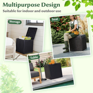 39 Gallon Deck Box with Lockable Lid Package Delivery Box for Patio Furniture Cushions-Brown view 9