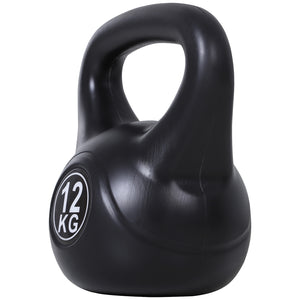 Soozier 22lb Fitness Kettlebell, Plastic Exercise Weight, Weightlifting Tools with Sand, Handle, Noise Reduction for Home, Gym