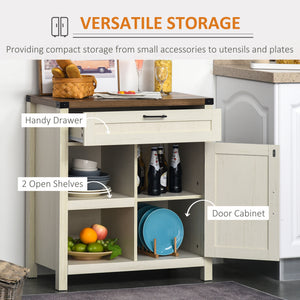 Rustic Barn Door Storage Cabinet Modern Farmhouse Buffet Sideboard for Kitchen & Dining Room Dark Oak – view 17