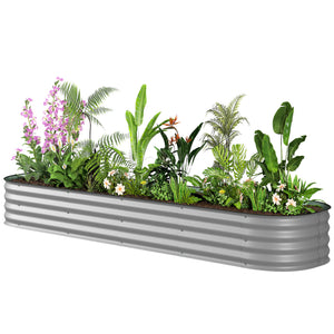 4.9 x 2 x 1ft Galvanized Raised Garden Bed Kit, Metal Planter Box with Safety Edging, Black – view 64
