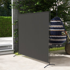 Single Panel Room Divider, UV30+ Privacy Screen, Indoor Outdoor Privacy Panel with Stable Base, Beige – view 21