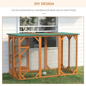 71"L Catio Outdoor Cat Enclosure, Indoor Cat Cage, Pet House, Small Animal Hutch for 1-2 Rabbit, Kitten – view 17