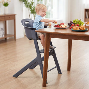 3-in-1 Washable Baby High Chair with Tray Footrest-Gray view 3