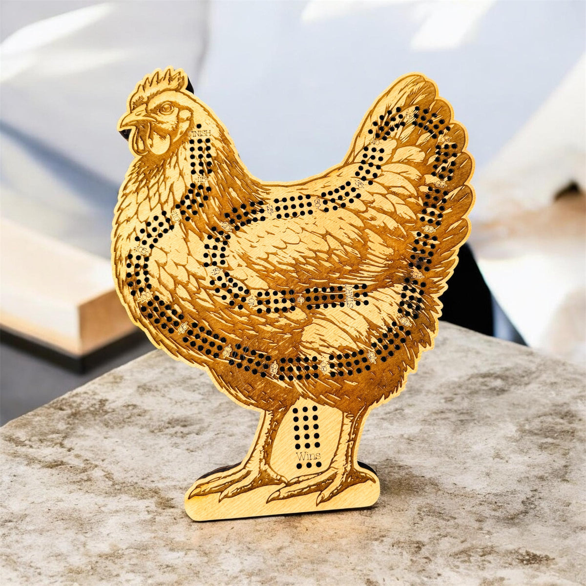 Chicken Cribbage Board - Creations by Alfie