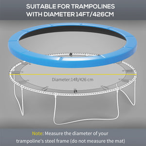 Soozier 14ft Trampoline Replacement Pad Trampolining Replacement Jump Bounce Exercise GYM Pad Only