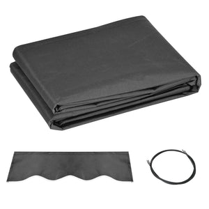 10' x 8' Retractable Awning Fabric Replacement Outdoor Sunshade Canopy Awning Cover, UV Protection, Grey – view 2