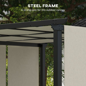 10' x 10' Metal Pergola, Outdoor Pergola with Retractable Canopy, for Garden, Patio, Backyard, Deck – view 12