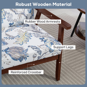 Accent Chairs with Cushioned Seat, Upholstered Linen-Feel Armchair with Adjustable Feet for Bedroom – view 33