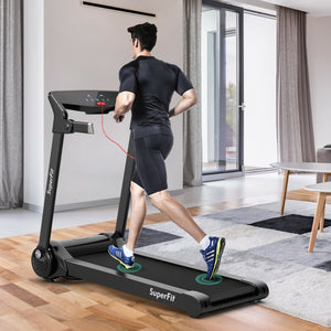 3HP Folding Electric Treadmill Running Machine-Silver view 2