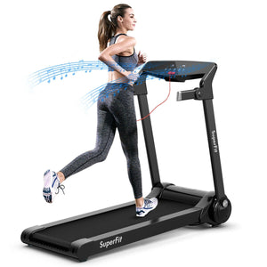 3HP Folding Electric Treadmill Running Machine-Silver view 7
