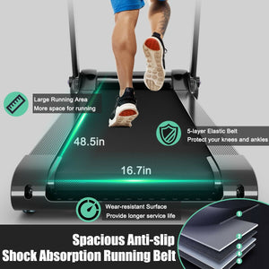 3HP Folding Electric Treadmill Running Machine-Silver view 9