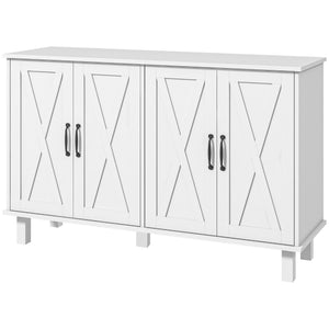 Kitchen Sideboard Cabinet with 4 Barn Doors and 2 Adjustable Shelves, Buffet Table for Living Room – view 8