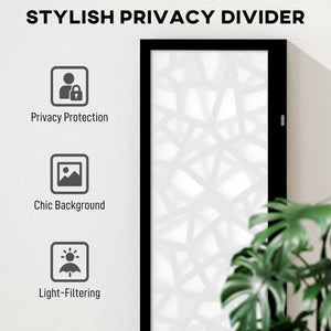 4 Panel Room Divider, 5.6 FT Lightweight Folding Privacy Screen with Geometric Pattern for Living Room – view 3