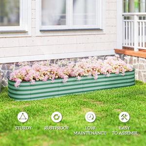 4.9 x 2 x 1ft Galvanized Raised Garden Bed Kit, Metal Planter Box with Safety Edging, Black – view 62