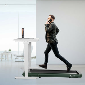 4.75HP 2 In 1 Folding Treadmill with Remote APP Control-Green view 6