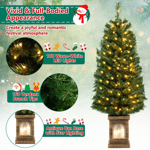 4 Feet Pre-Lit Potted Christmas Tree view 8