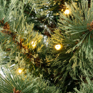 4 Feet Pre-Lit Potted Christmas Tree Pine Needles view 4
