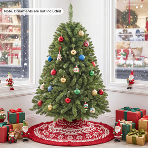 4 FT Artificial Christmas Tree with Easy-Setup Hinges view 3