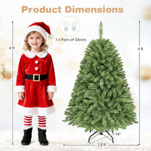 4 FT Artificial Christmas Tree with Easy-Setup Hinges view 4