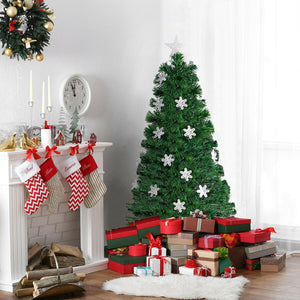 4 / 5 / 6 Feet LED Optic Artificial Christmas Tree with Snowflakes view 2