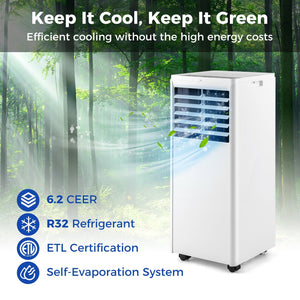 4-in-1 8000 BTU Portable Air Conditioner with Fan and Dehumidifier view 2