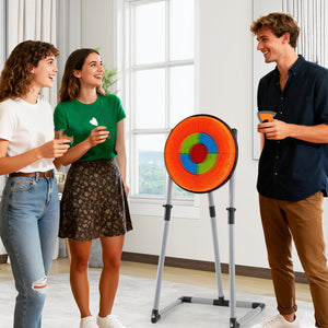 4 in 1 Throwing Target Set Kids Throwing Game with Bristle Target and 3 Throwing axes view 3