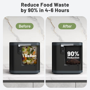 4 L Electric Composter with Lid and LED Display for Kitchen-Black view 5