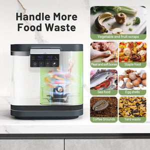 4 L Electric Composter with Lid and LED Display for Kitchen-Black view 9