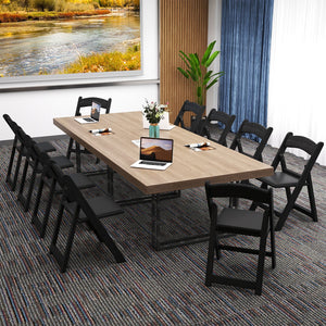 4 Pack Resin Folding Chairs with Padded Seat-Black view 5