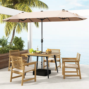 4-Person Acacia Wood Outdoor Dining Table for Garden, Poolside and Backyard view 3