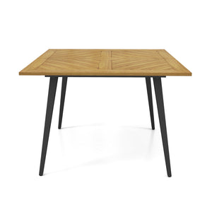 4-Person Acacia Wood Outdoor Dining Table for Garden, Poolside and Backyard view 4