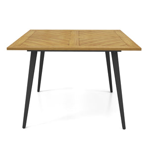 4-Person Acacia Wood Outdoor Dining Table for Garden, Poolside and Backyard view 7