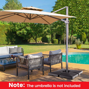 4-Piece 20L Cantilever Offset Patio Umbrella Base view 3