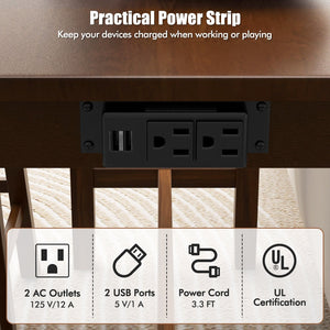 4-Piece Bar Table Set Counter-Height Table and 3 PVC Leather Upholstered Bar Stools-Brown view 8