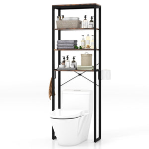 4-Tier Adjustable Bathroom Metal Storage Rack view 4