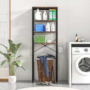 4-Tier Adjustable Bathroom Metal Storage Rack view 6