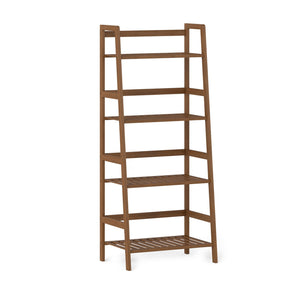 4-Tier Bamboo Plant Rack with Guardrails Stable and Space-Saving-Walnut view 4