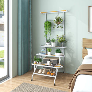4-Tier Hanging Plant Stand with Hanging Bar view 3