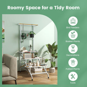 4-Tier Hanging Plant Stand with Hanging Bar view 5