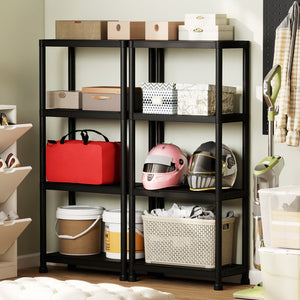4-Tier Heavy-Duty Plastic Storage Shelves Freestanding Garage Shelving Unit view 8