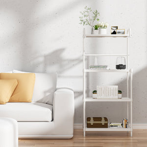 4-Tier Kitchen Storage Baker Microwave Oven Rack Shelves-White view 3
