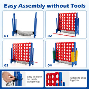 4-to-Score Giant Game Set with Net Storage-Blue view 8