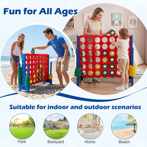 4-to-Score Giant Game Set with Net Storage-Blue view 9