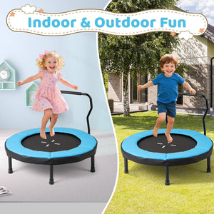 40 Inch Trampoline for Kids Indoor Outdoor Fitness Trampoline-Blue view 5