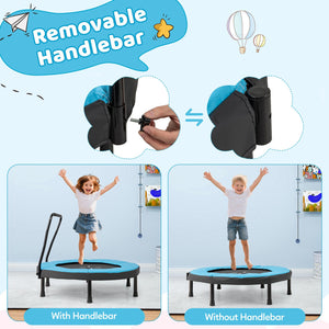 40 Inch Trampoline for Kids Indoor Outdoor Fitness Trampoline-Blue view 9