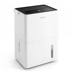 4000 Sq.Ft 80 Pint Compressor Dehumidifier with Drain HoseSmart Humidity Control and Child Lock-White view 3