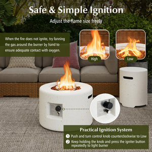 40 000 BTU Fire Pit Table Set with Hideaway Tank Holder view 7