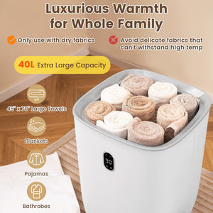 40L Towel Warmer Luxury Hot Towel Bucket with 2 Heating Temperatures-White view 6
