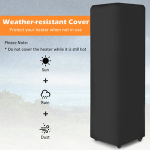 41 000 BTU Propane Patio Heater with Lockable Wheels-Black view 8