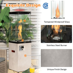 41 000 BTU Propane Patio Heater with Metal Hood-Gray view 5